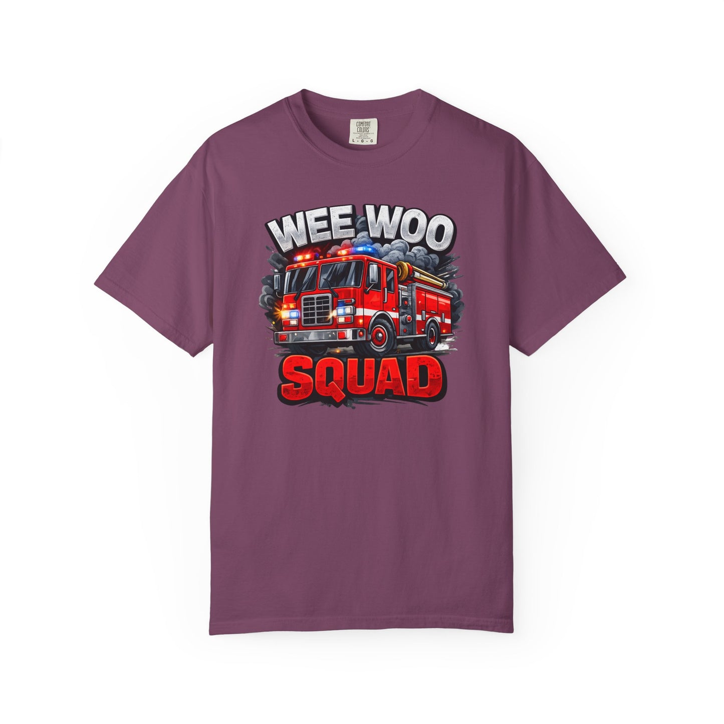Wee Woo Squad Firefighter Shirt – Funny Fire Truck Graphic Tee