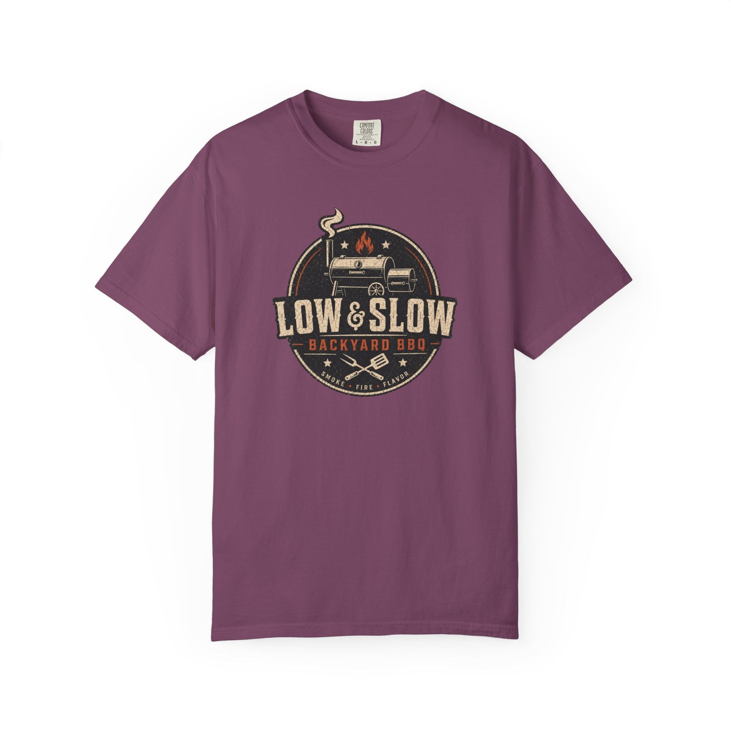 Low and Slow Backyard BBQ T-Shirt | Vintage Smoker Pitmaster Graphic Tee