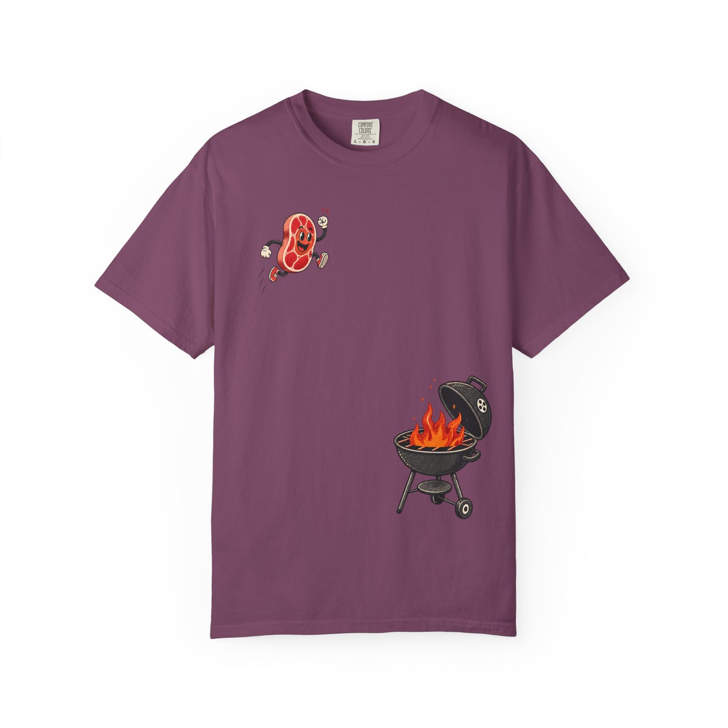 Running Steak T-Shirt | Funny BBQ Grill Graphic Tee