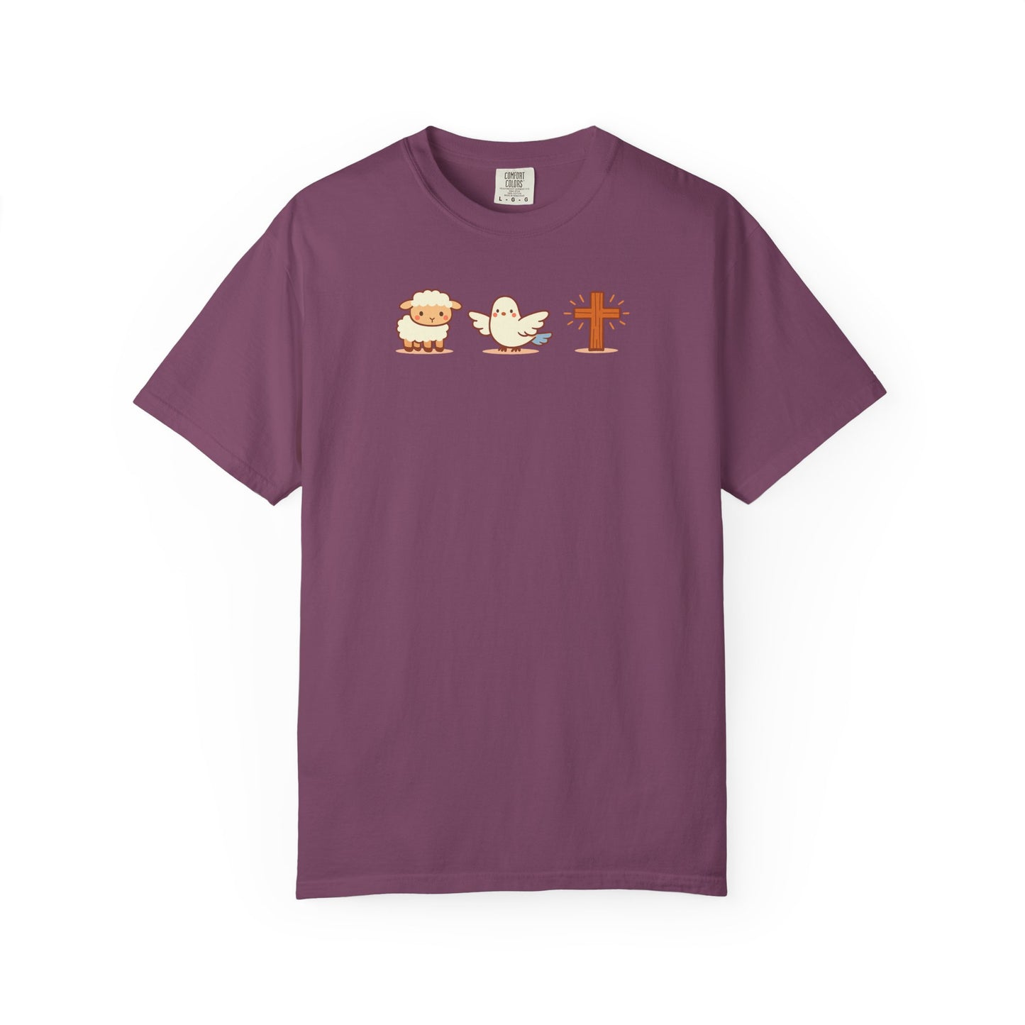 Symbols of Faith – Lamb, Dove & Cross T-Shirt