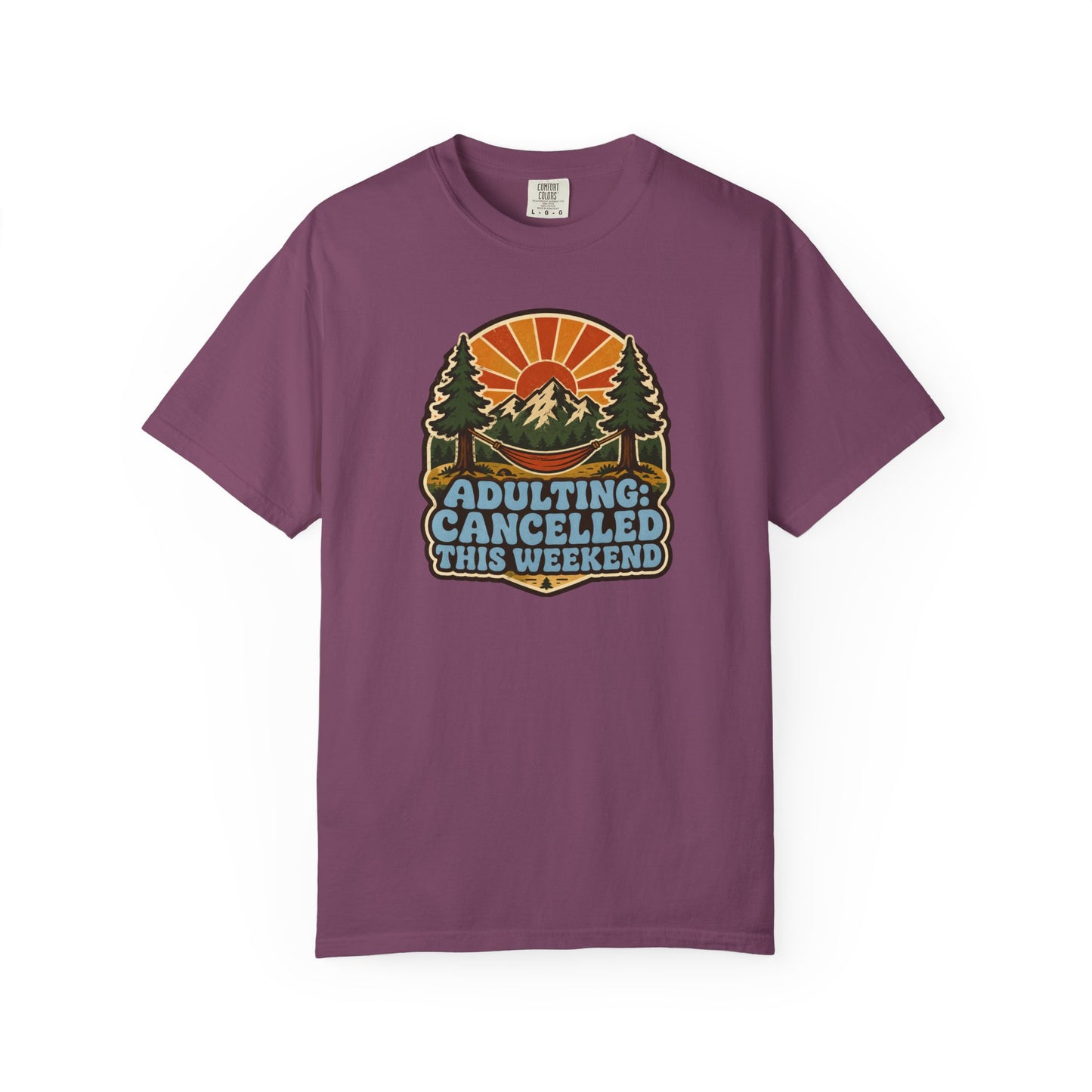 Adulting: Cancelled This Weekend T-Shirt | Retro Camping Graphic Tee