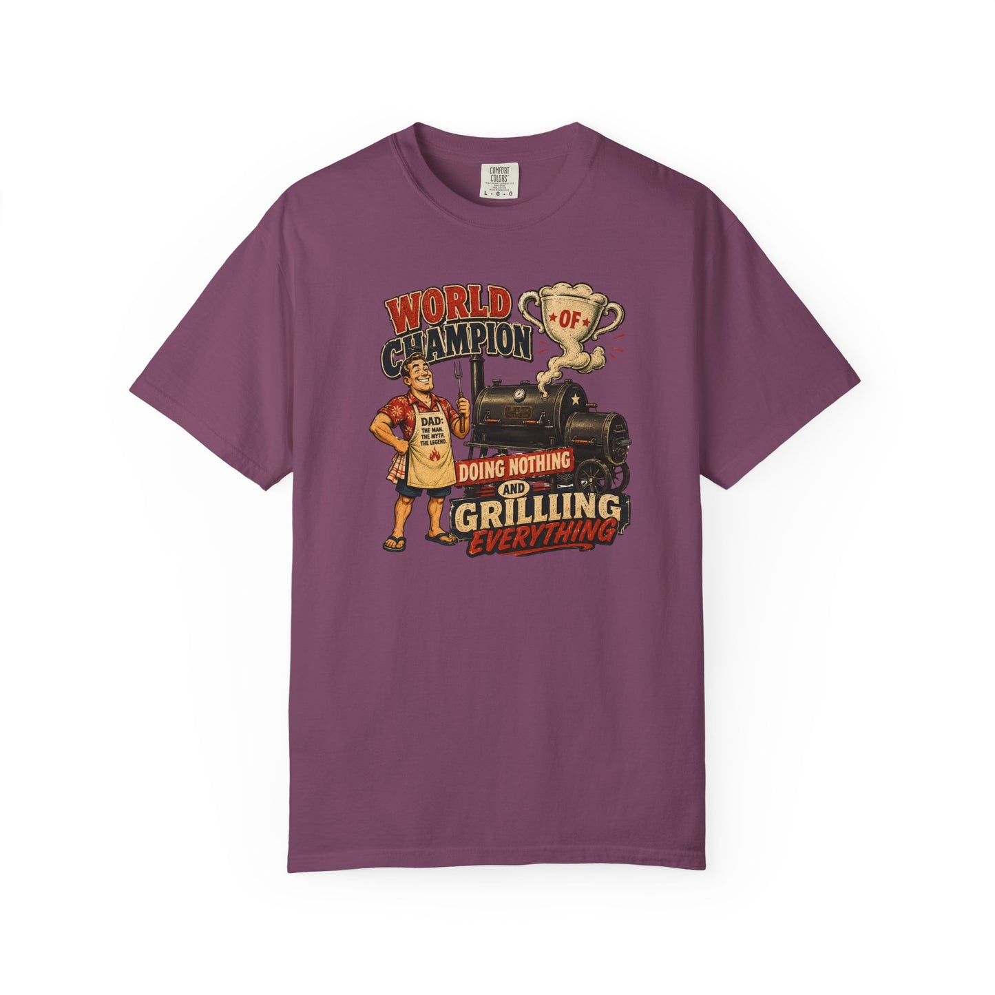 World Champion of Doing Nothing and Grilling Everything T-Shirt product mockup