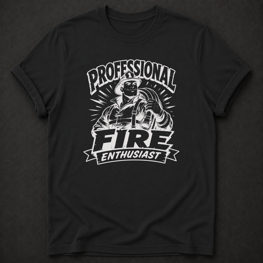 Funny Firefighter T-Shirt | Professional Fire Enthusiast