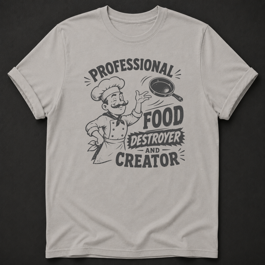 Funny Chef T-Shirt | Professional Food Destroyer and Creator