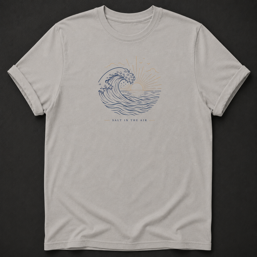 Salt In The Air T-Shirt - Ocean Wave Outdoor Graphic Tee
