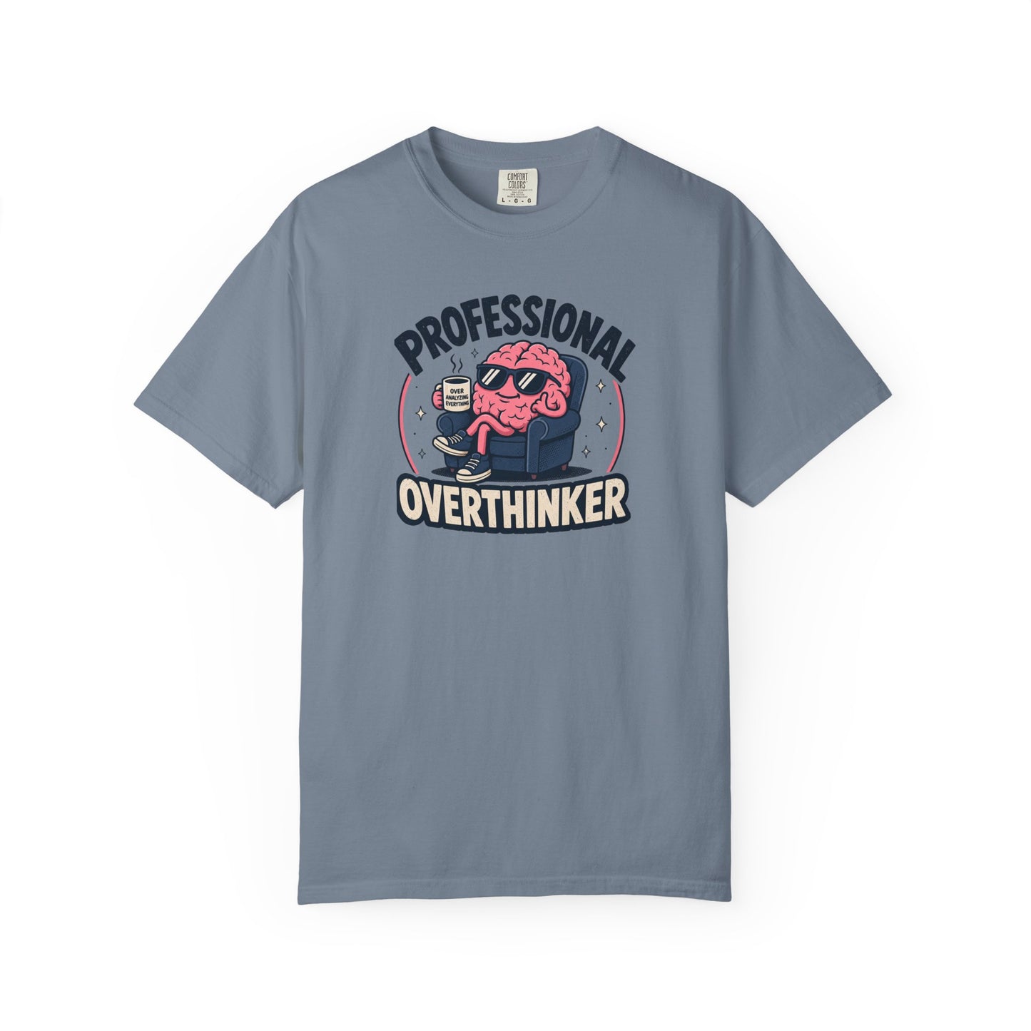 Professional Overthinker T-Shirt | Funny Retro Brain Graphic Tee