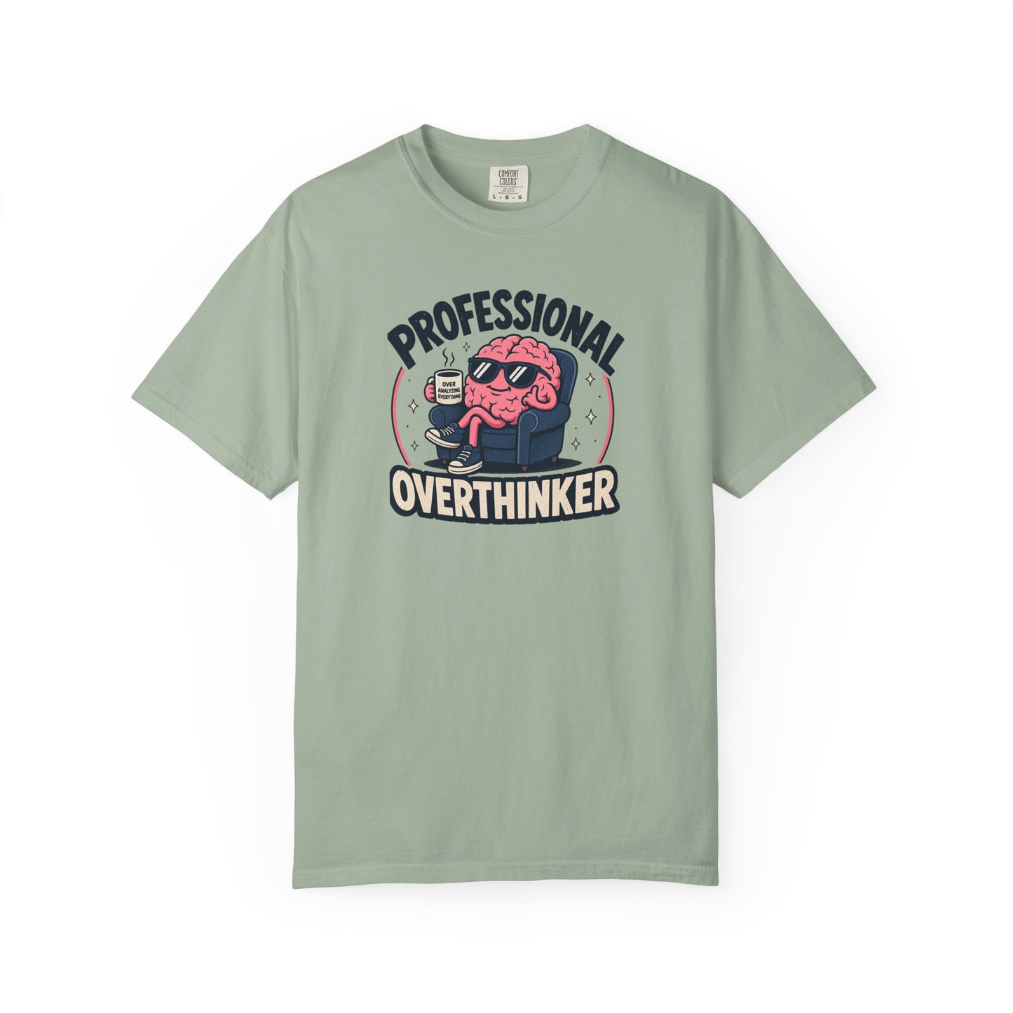 Professional Overthinker T-Shirt | Funny Retro Brain Graphic Tee