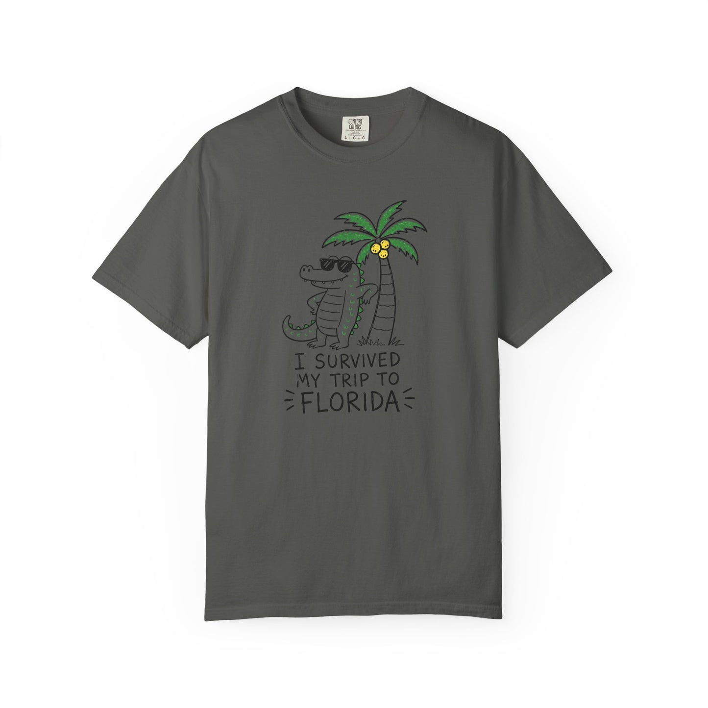 I Survived My Trip To Florida T-Shirt | Funny Alligator Vacation Graphic Tee