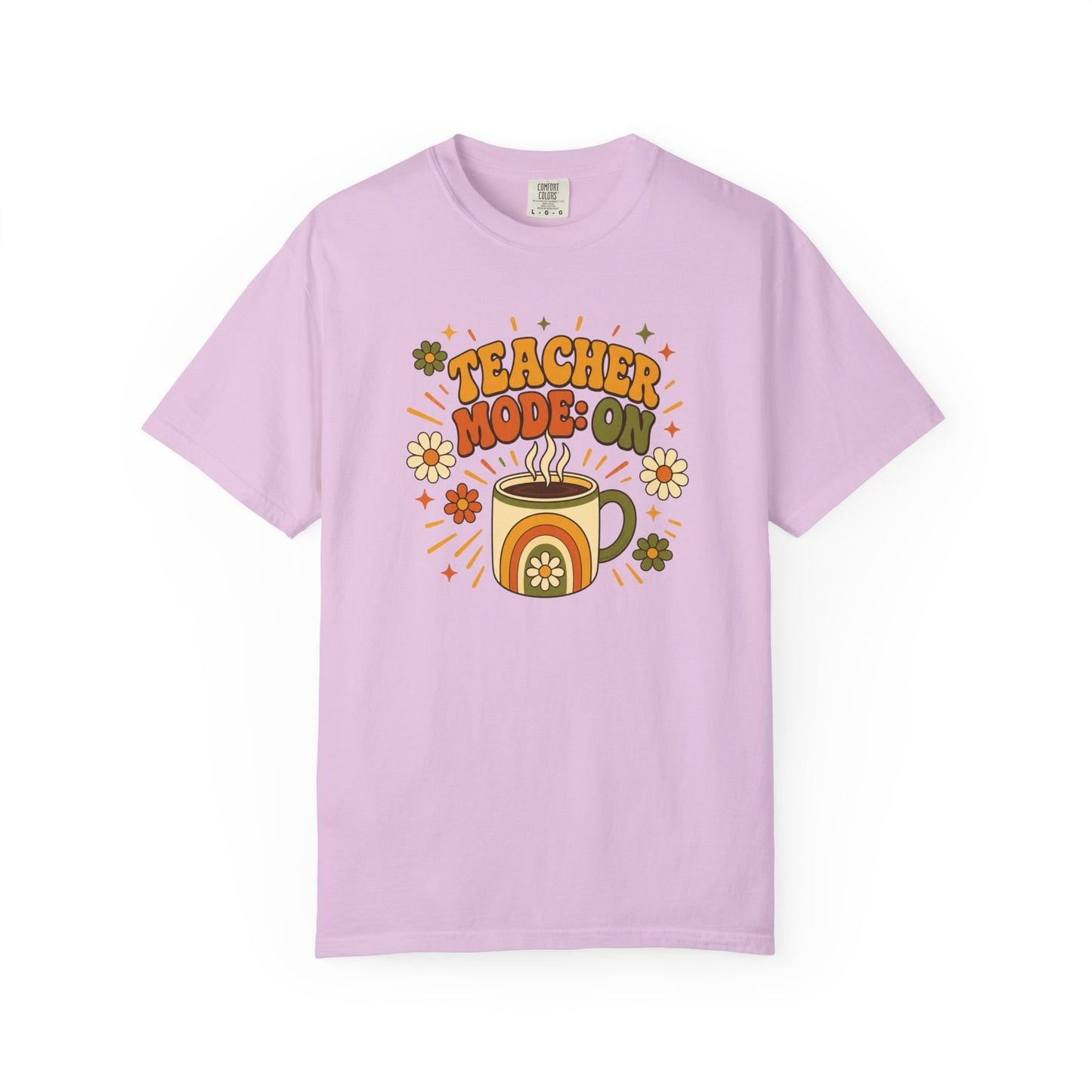 Teacher Mode On T-Shirt — Retro Coffee Teacher Shirt