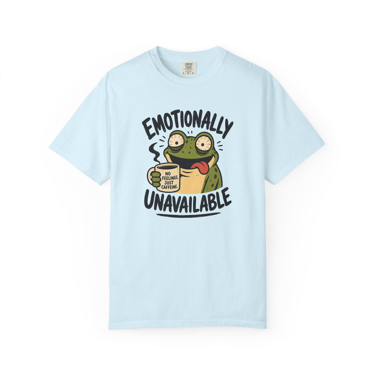 Emotionally Unavailable Frog T-Shirt product mockup