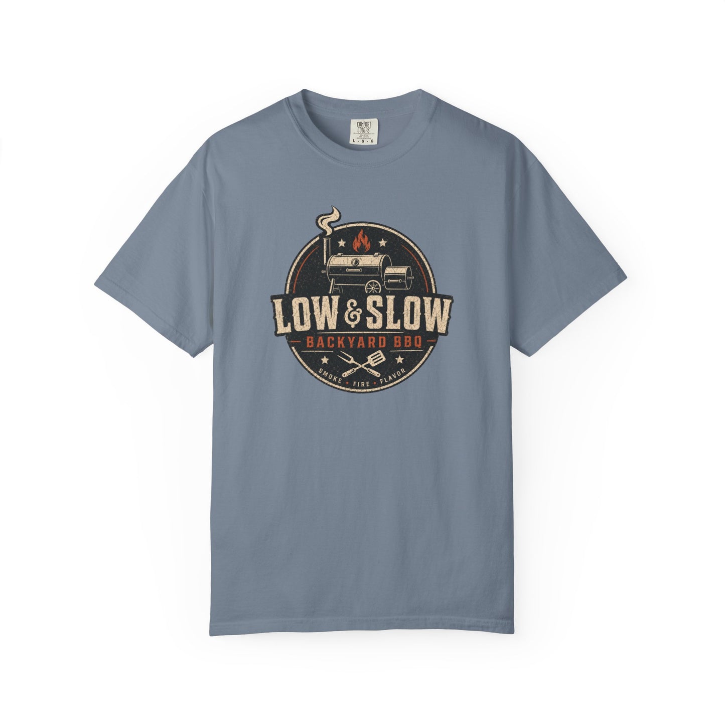 Low and Slow Backyard BBQ T-Shirt | Vintage Smoker Pitmaster Graphic Tee