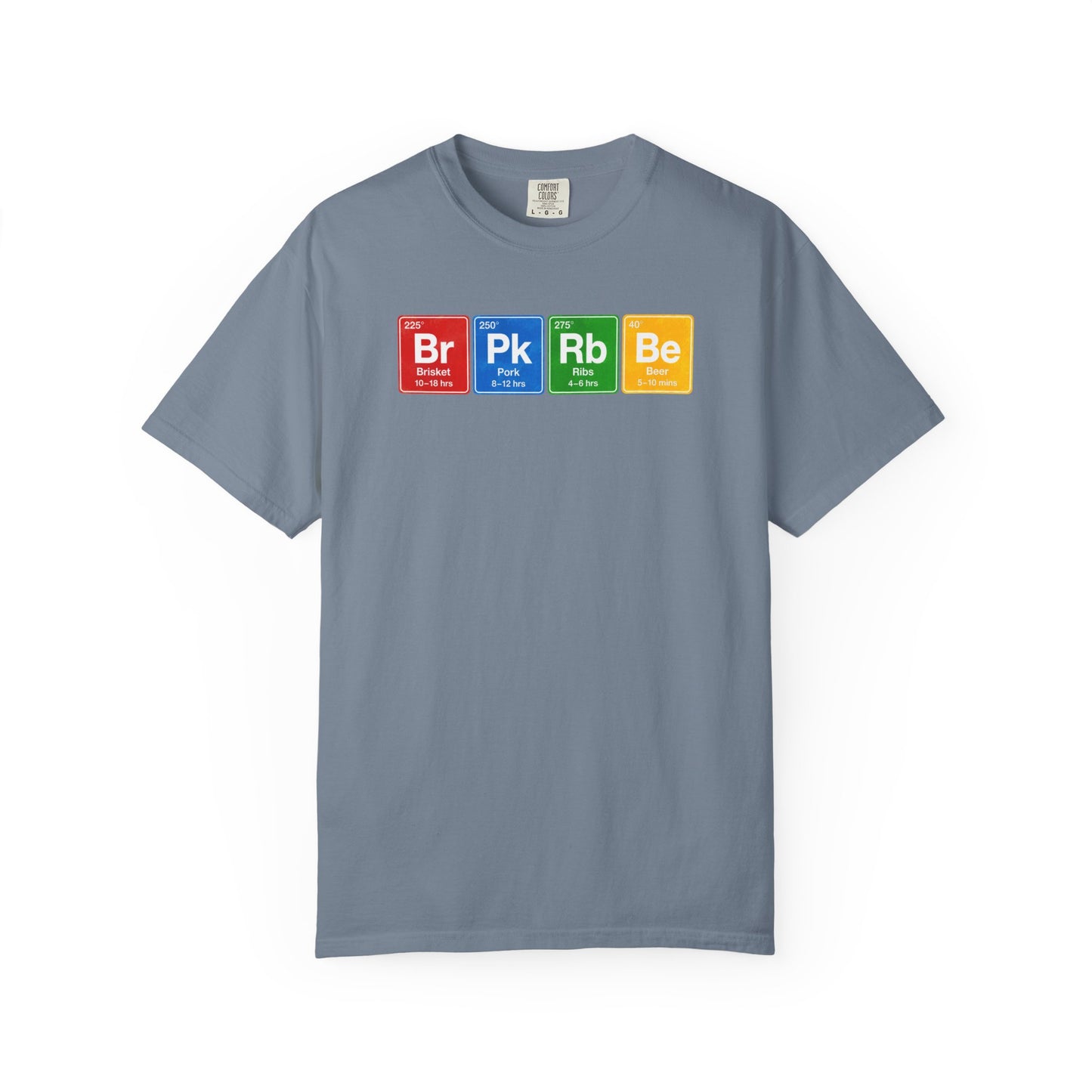 BBQ Periodic Table T-Shirt | Funny Brisket Pork Ribs Beer Graphic Tee