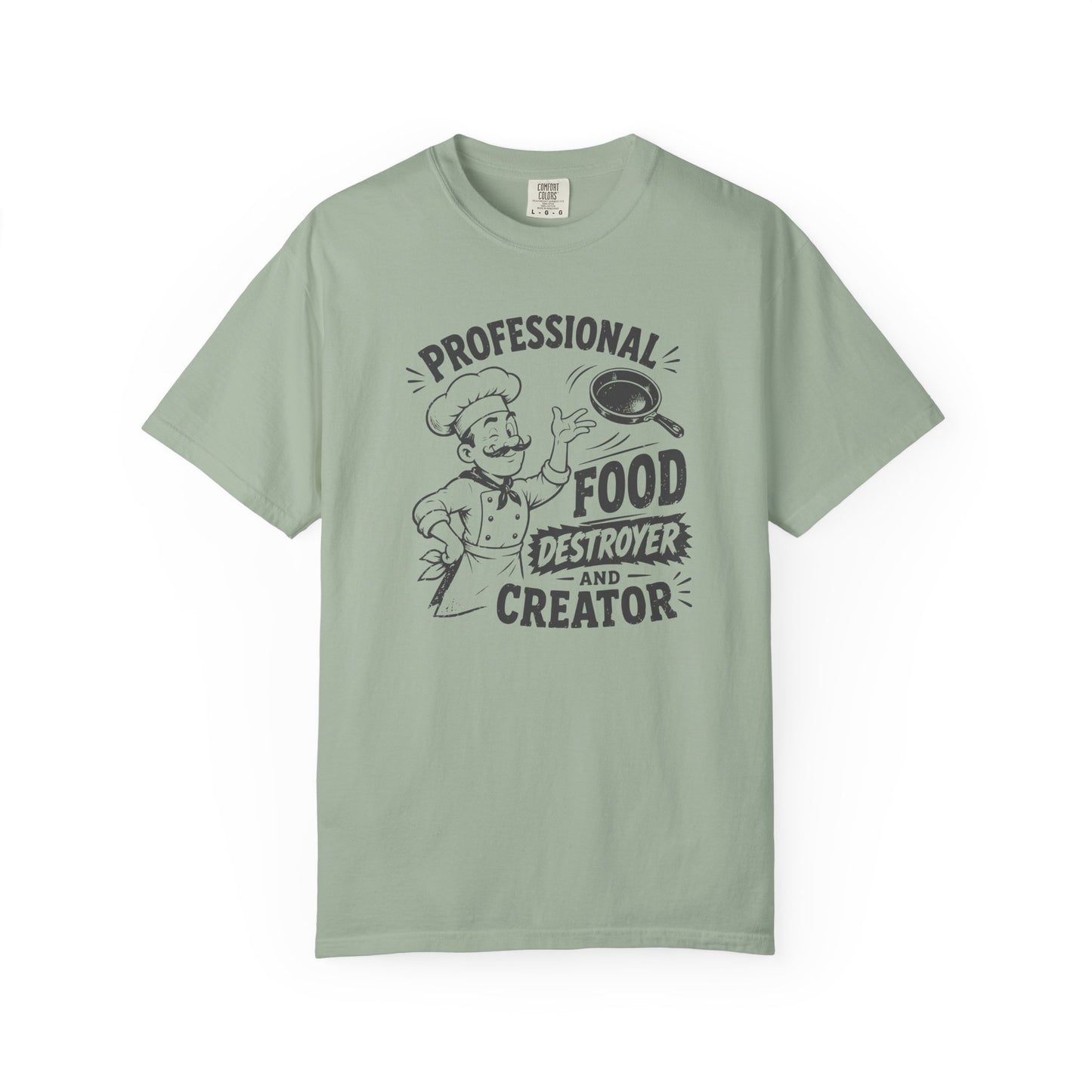 Professional Food Destroyer and Creator T-Shirt | Funny Vintage Chef Graphic Tee