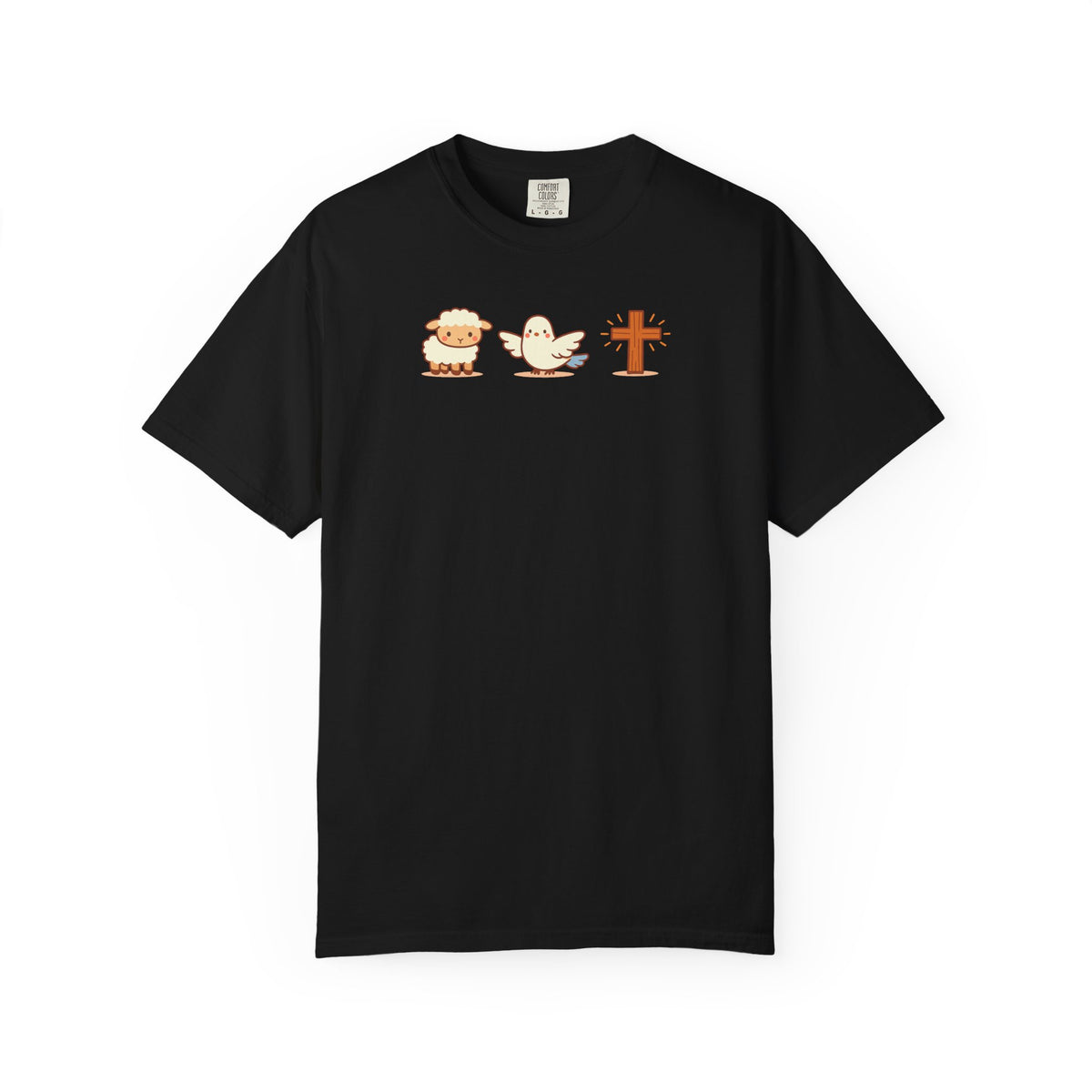 Symbols of Faith – Lamb, Dove & Cross T-Shirt