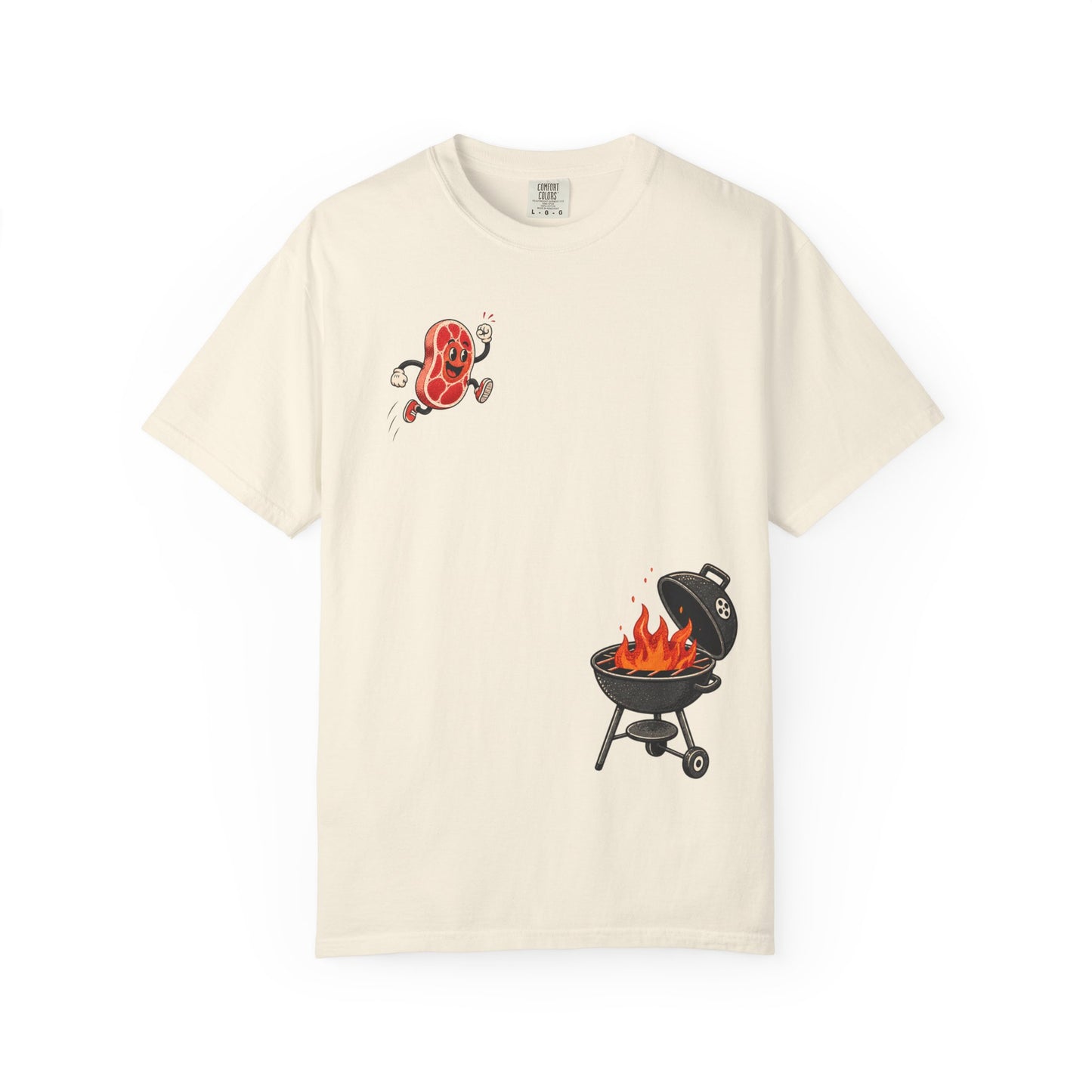 Running Steak T-Shirt | Funny BBQ Grill Graphic Tee