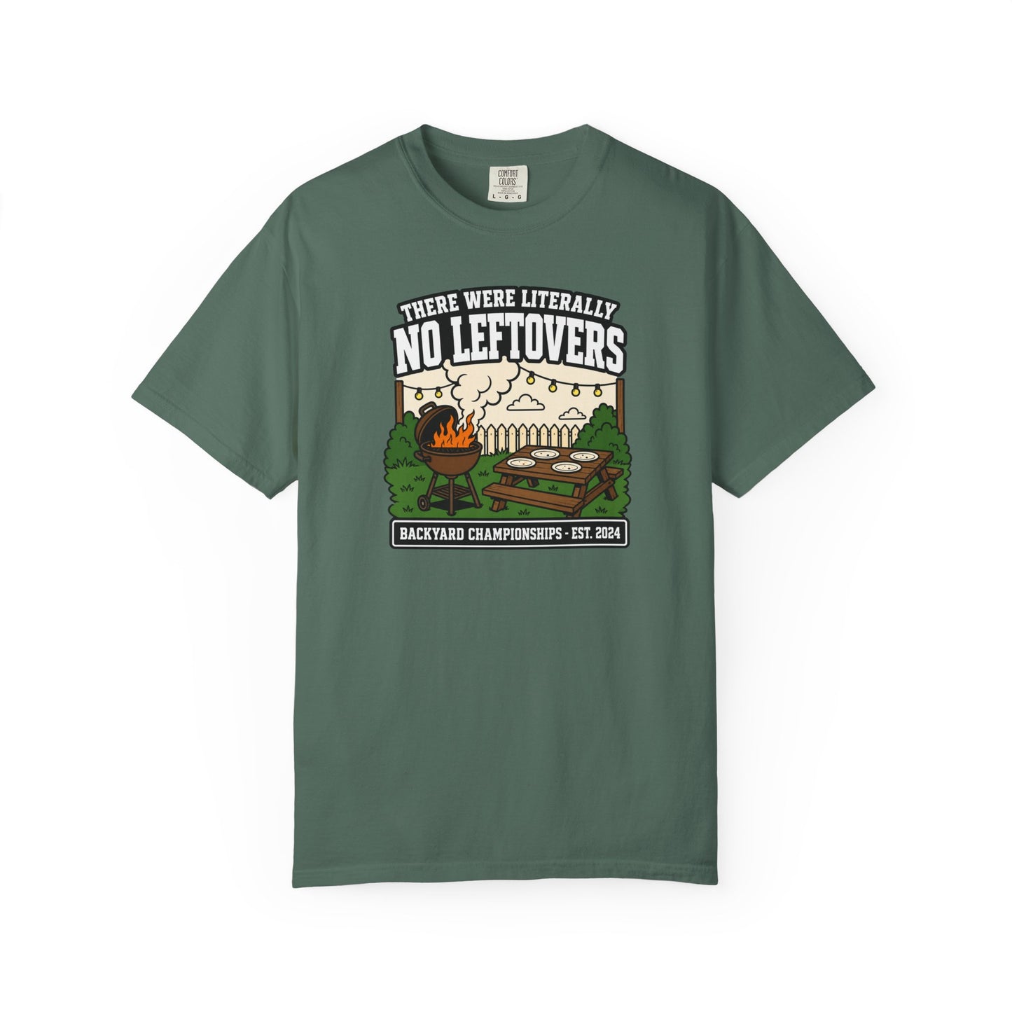 There Were Literally No Leftovers T-Shirt | Funny Backyard BBQ Graphic Tee