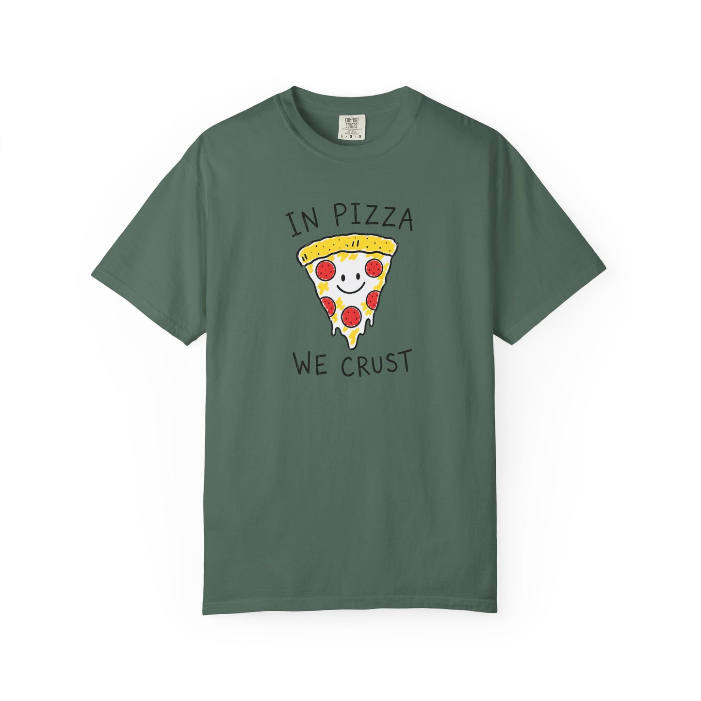 In Pizza We Crust T-Shirt | Funny Doodle Pizza Graphic Tee