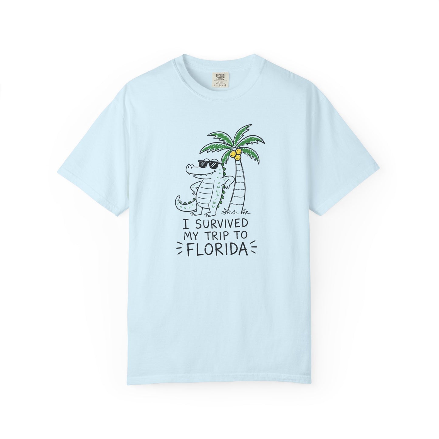I Survived My Trip To Florida T-Shirt | Funny Alligator Vacation Graphic Tee