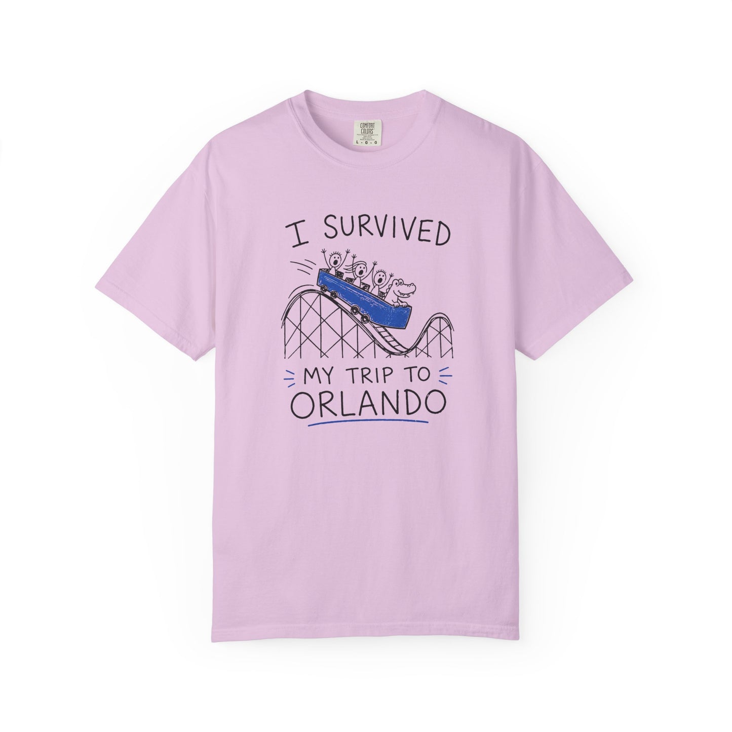 I Survived My Trip To Orlando T-Shirt | Funny Roller Coaster Vacation Graphic Tee