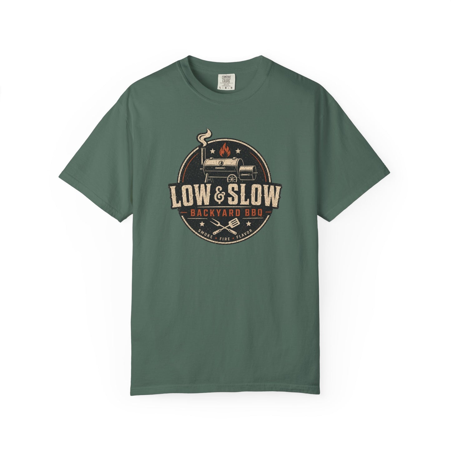 Low and Slow Backyard BBQ T-Shirt | Vintage Smoker Pitmaster Graphic Tee