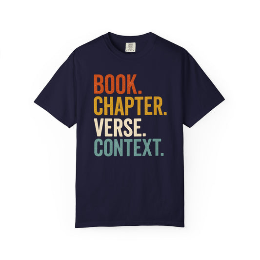Book Chapter Verse Context T-Shirt | Christian Bible Study Graphic Tee