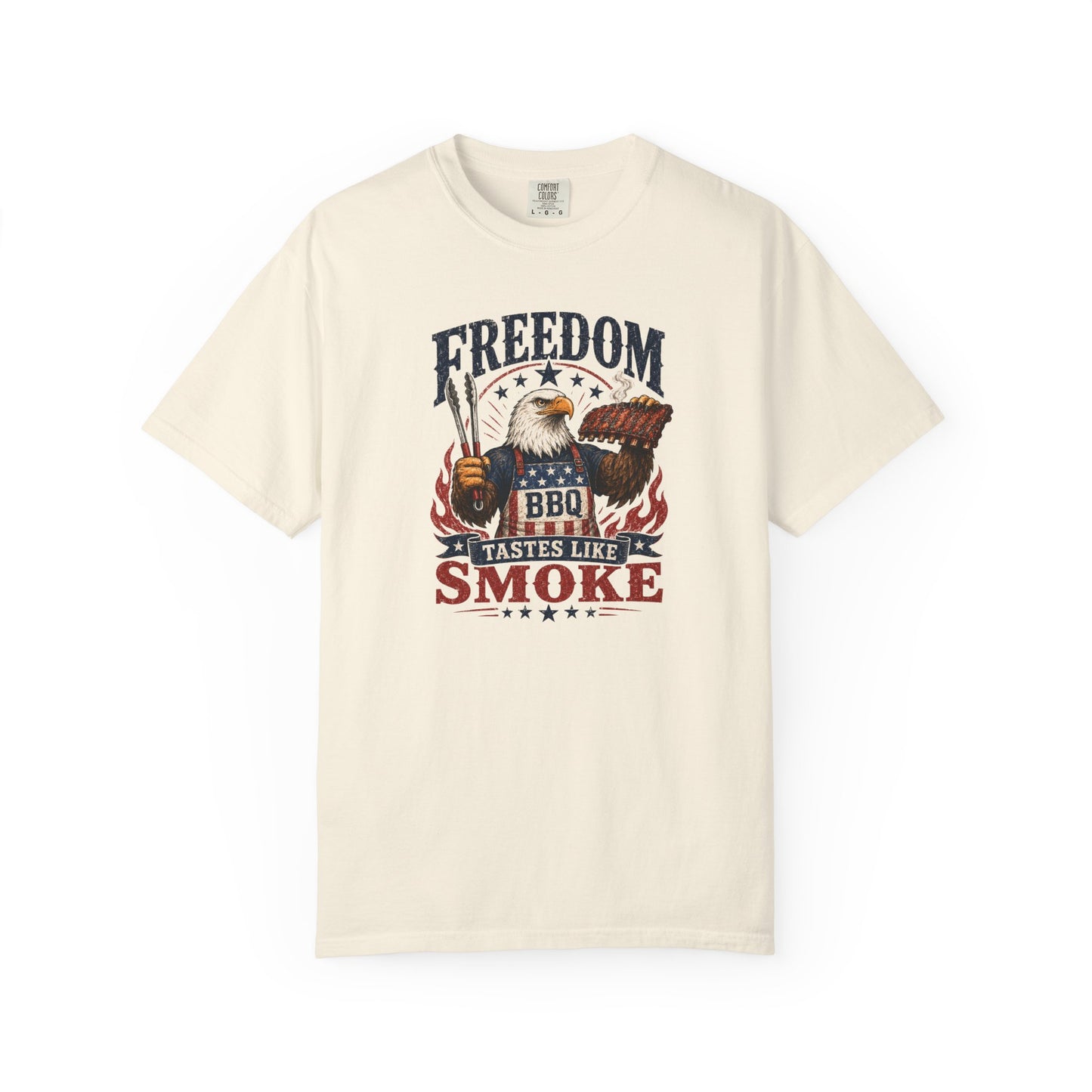 Freedom Tastes Like Smoke Shirt – Patriotic BBQ Eagle T-Shirt