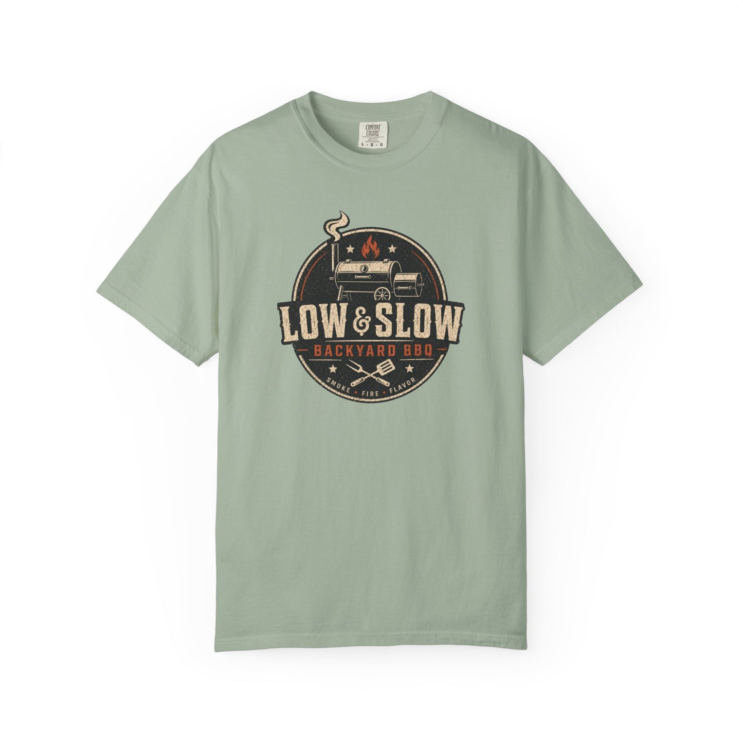 Low and Slow Backyard BBQ T-Shirt | Vintage Smoker Pitmaster Graphic Tee