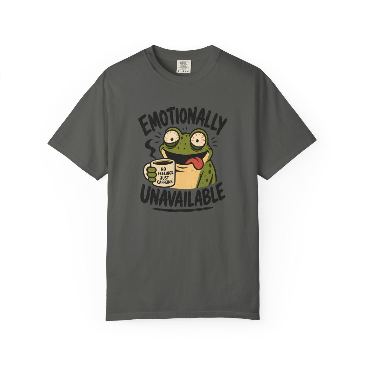 Emotionally Unavailable Frog T-Shirt product mockup