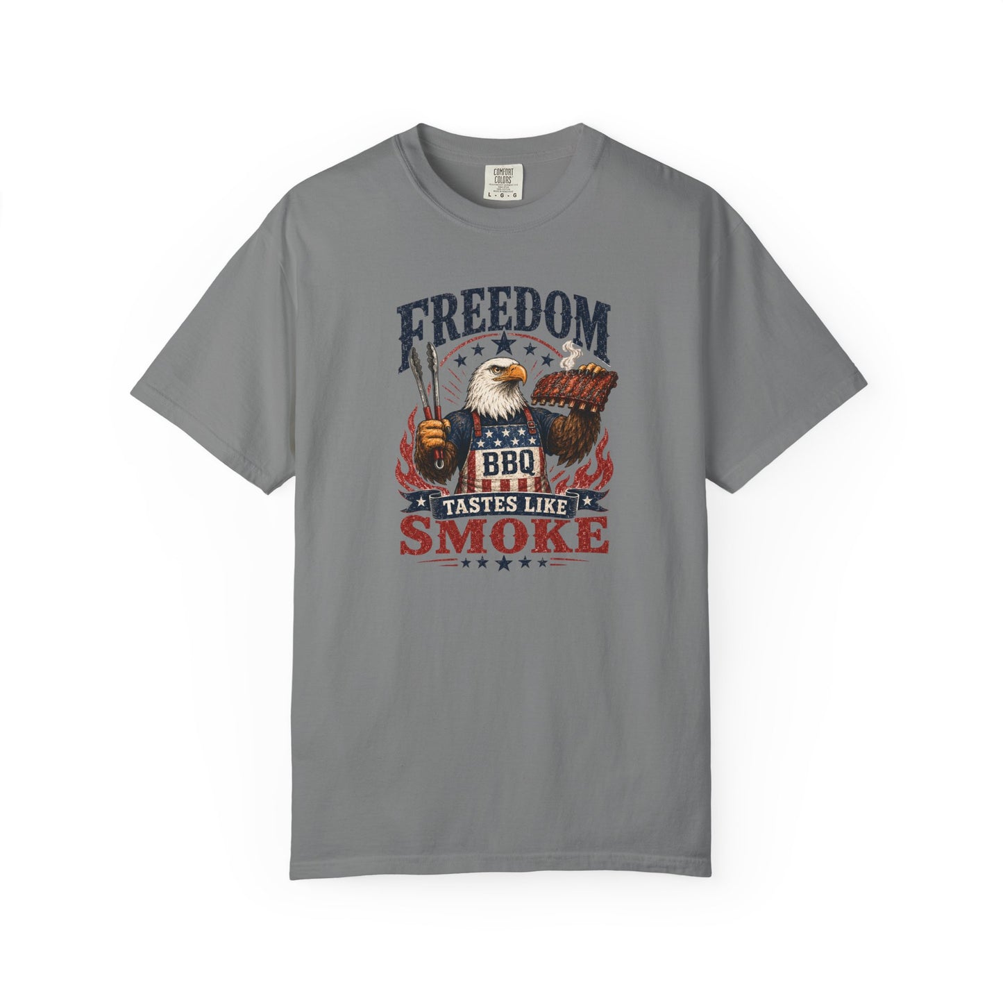 Freedom Tastes Like Smoke Shirt – Patriotic BBQ Eagle T-Shirt