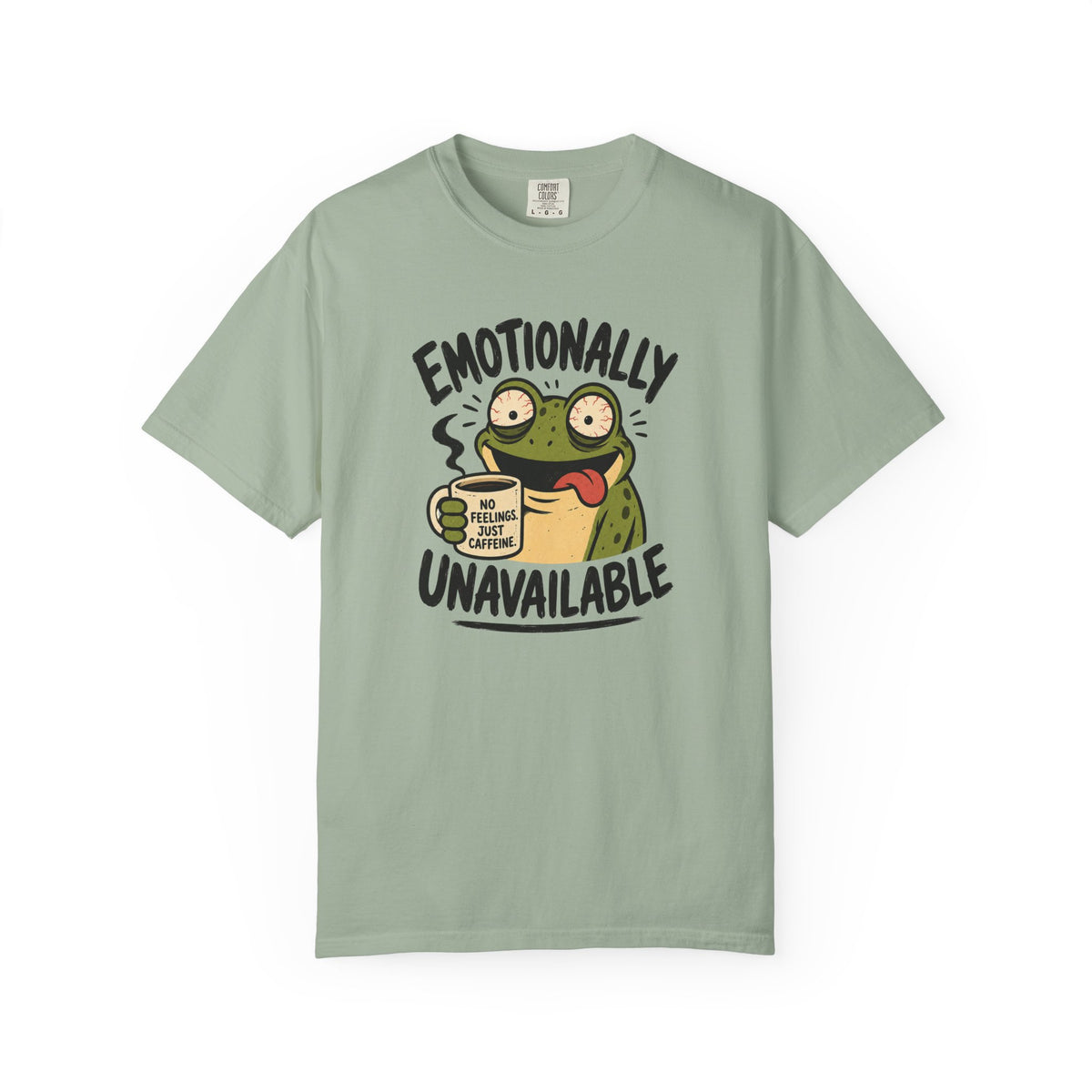 Emotionally Unavailable Frog T-Shirt product mockup