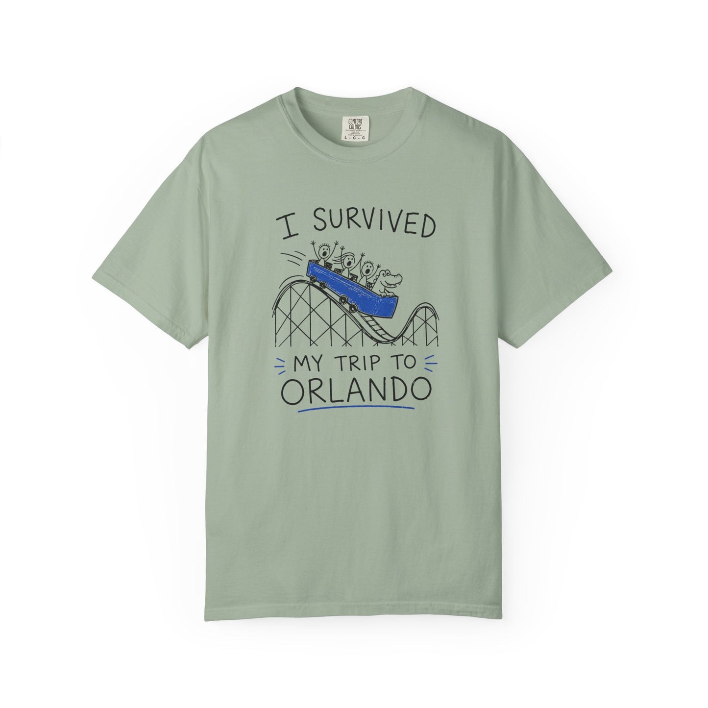 I Survived My Trip To Orlando T-Shirt | Funny Roller Coaster Vacation Graphic Tee