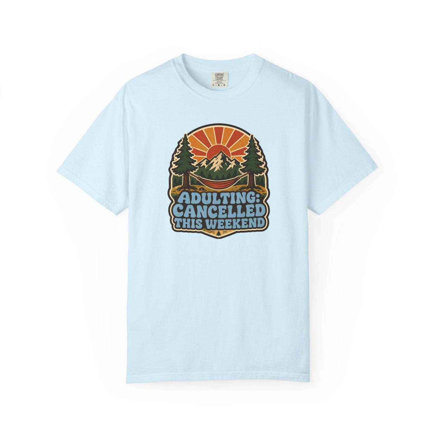Adulting: Cancelled This Weekend T-Shirt | Retro Camping Graphic Tee
