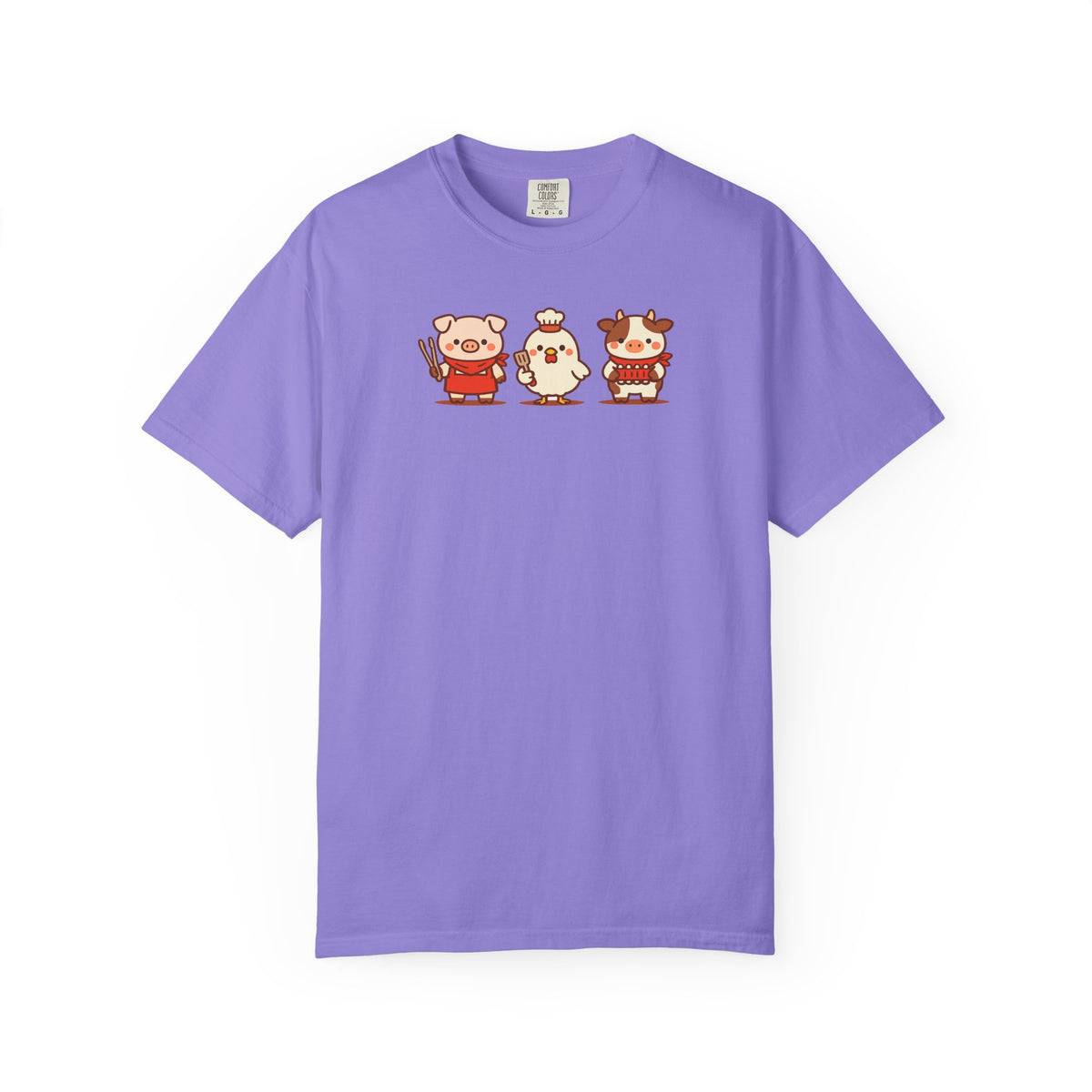 BBQ Crew – Cute Pig, Chicken & Cow T-Shirt