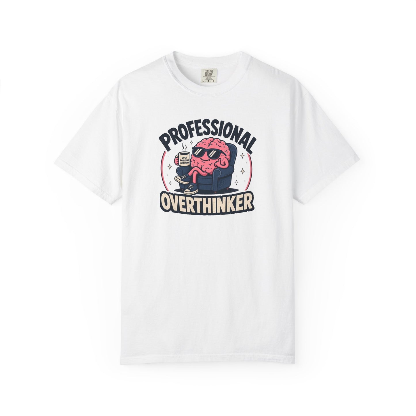 Professional Overthinker T-Shirt | Funny Retro Brain Graphic Tee