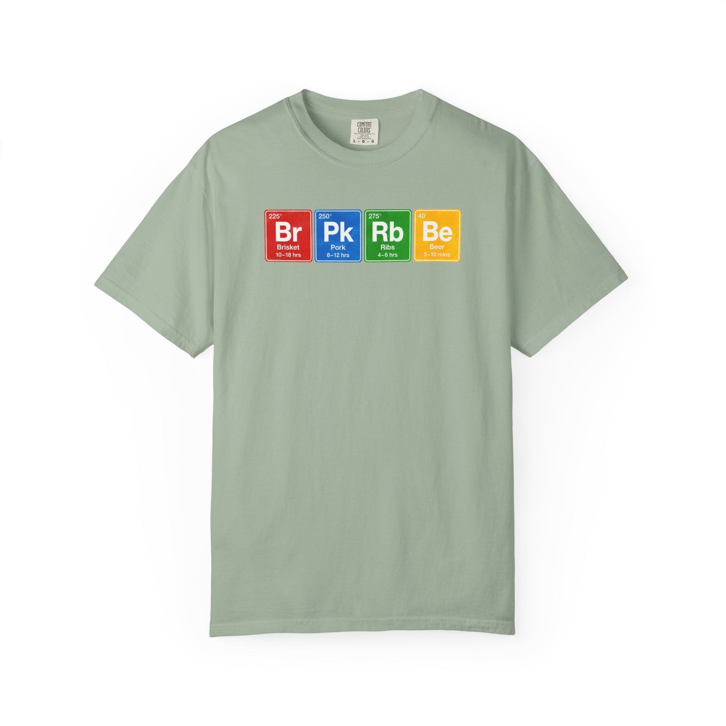 BBQ Periodic Table T-Shirt | Funny Brisket Pork Ribs Beer Graphic Tee