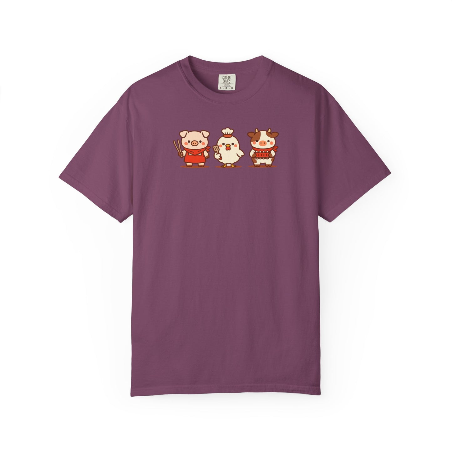 BBQ Crew – Cute Pig, Chicken & Cow T-Shirt