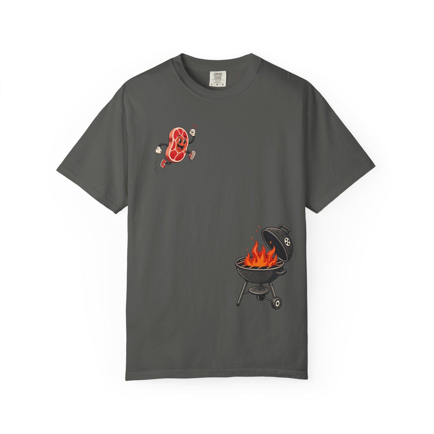 Running Steak T-Shirt | Funny BBQ Grill Graphic Tee