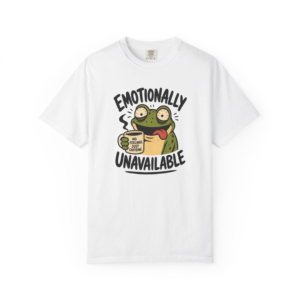 Emotionally Unavailable Frog T-Shirt product mockup