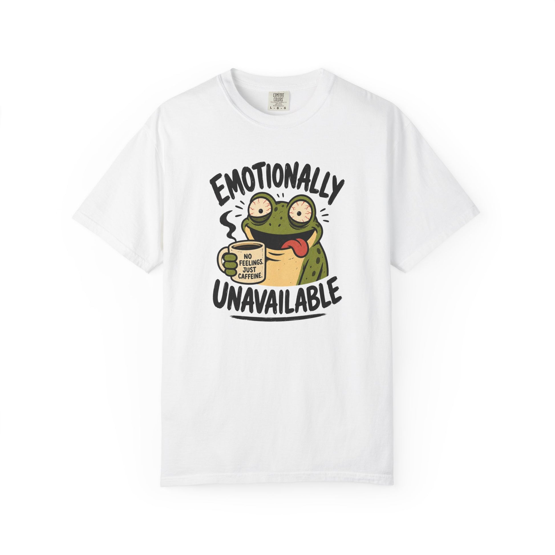 Emotionally Unavailable Frog T-Shirt product mockup