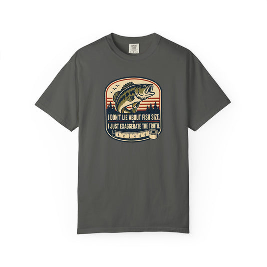 I Don't Lie About Fish Size I Just Exaggerate The Truth T-Shirt product mockup