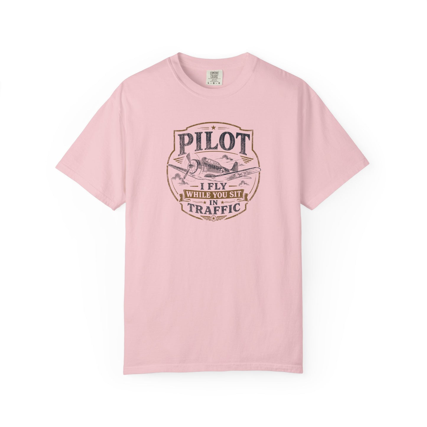 Pilot I Fly While You Sit In Traffic T-Shirt | Vintage Aviation Graphic Tee