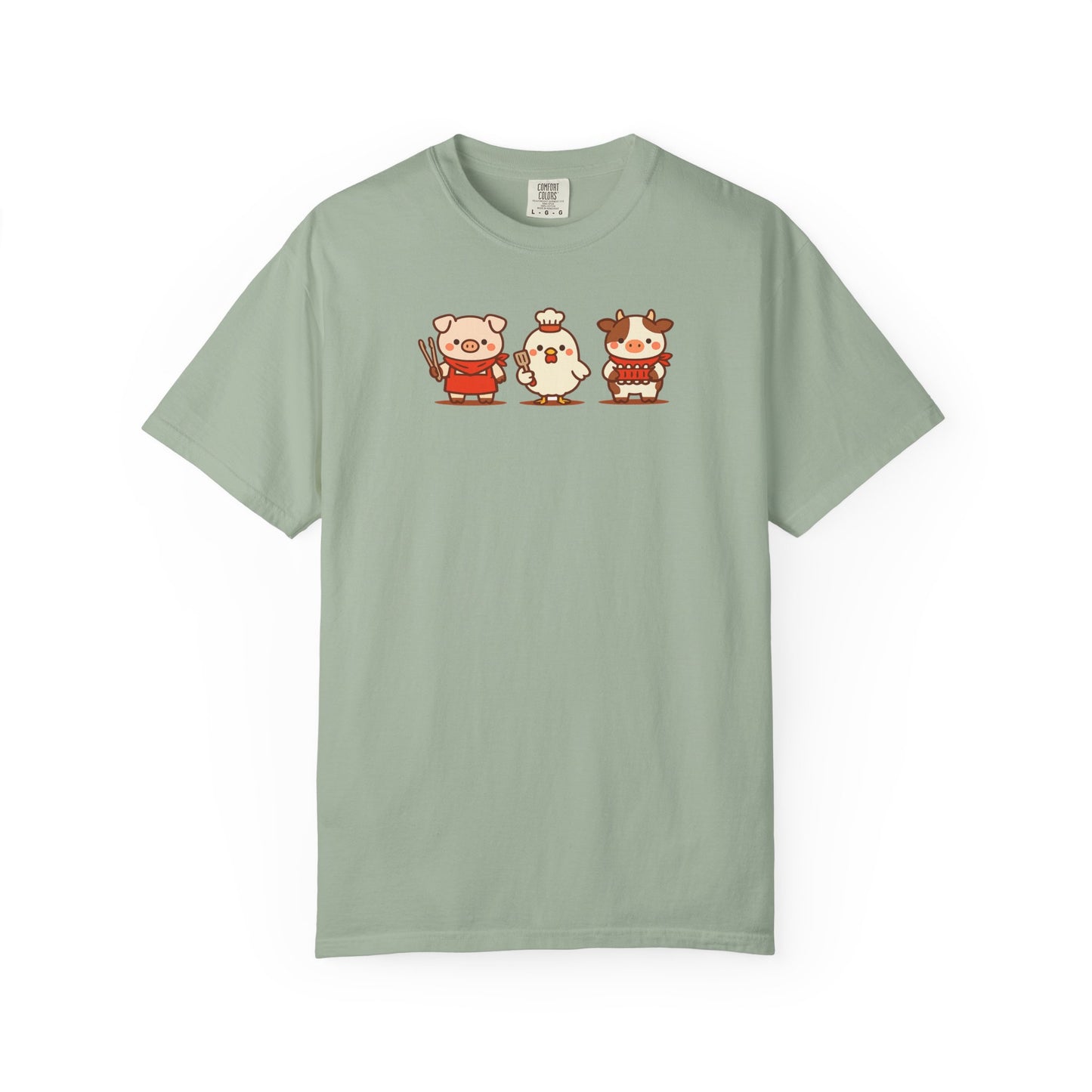 BBQ Crew – Cute Pig, Chicken & Cow T-Shirt