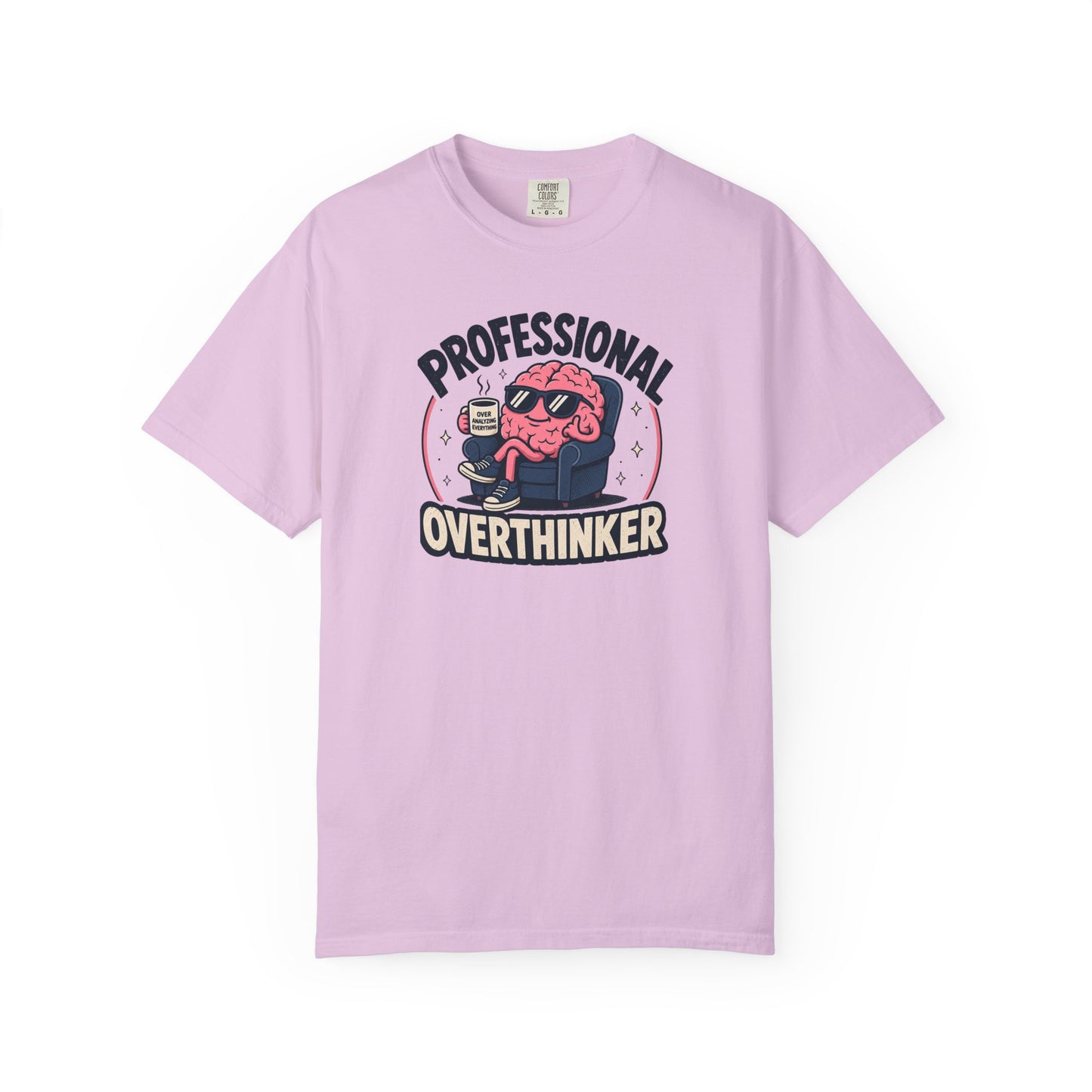 Professional Overthinker T-Shirt | Funny Retro Brain Graphic Tee