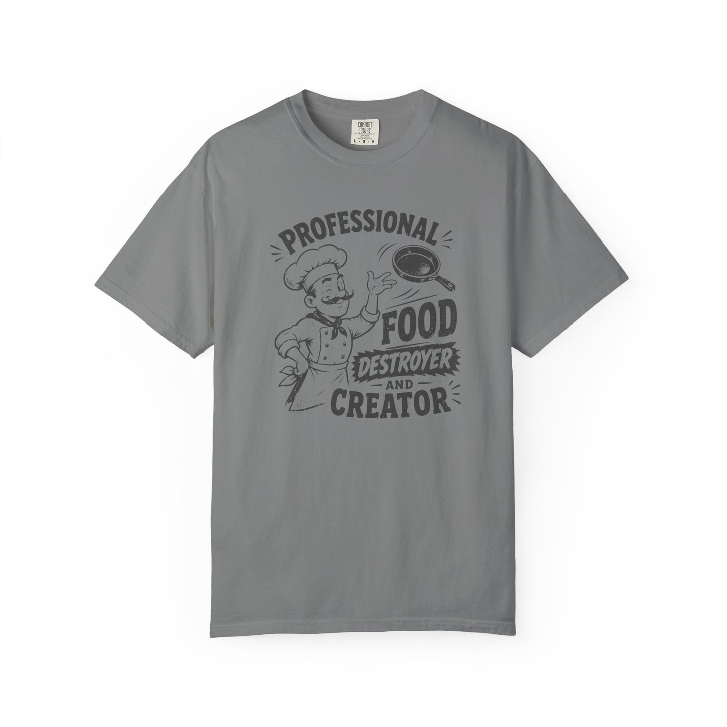 Professional Food Destroyer and Creator T-Shirt | Funny Vintage Chef Graphic Tee