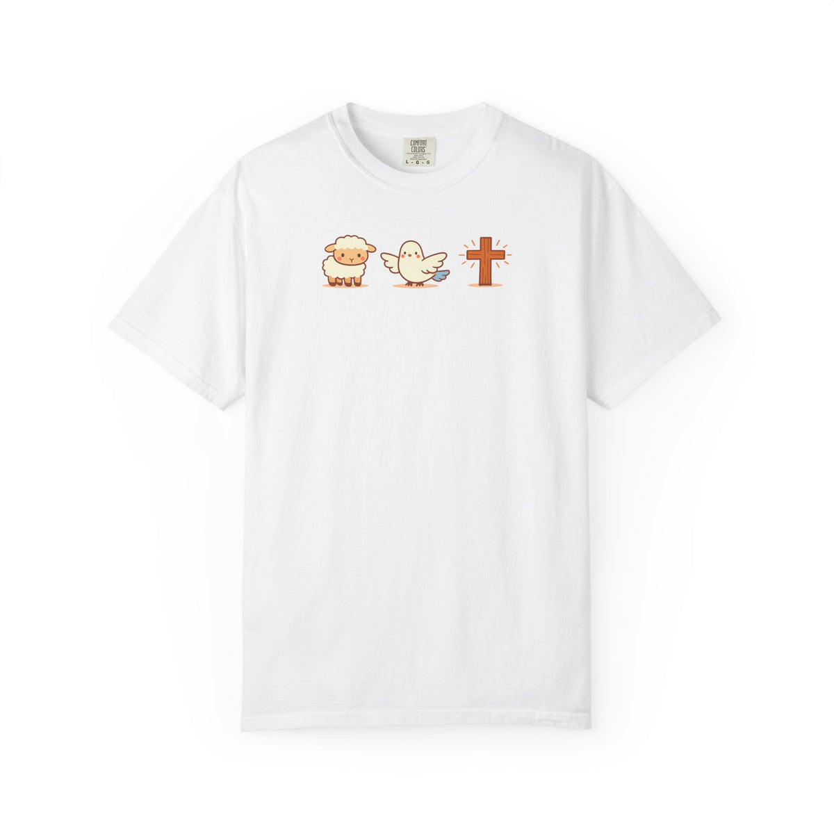 Symbols of Faith – Lamb, Dove & Cross T-Shirt