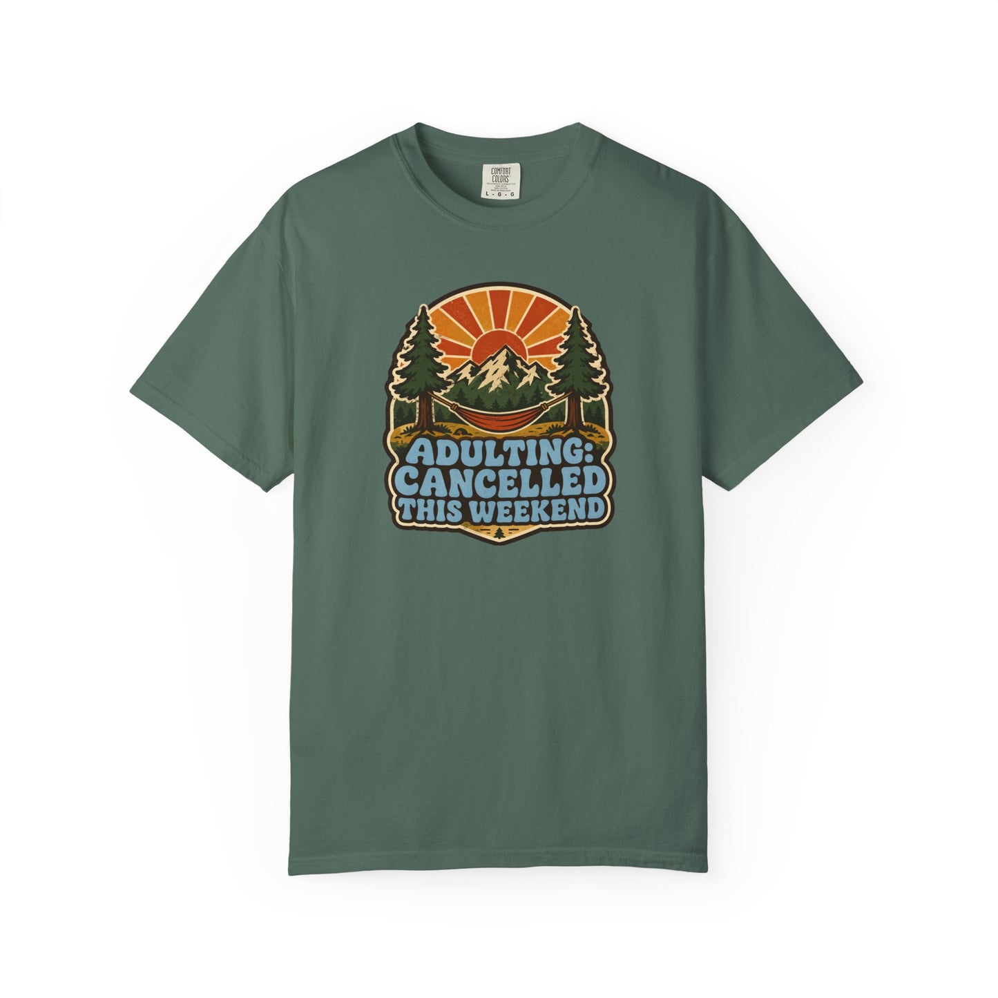 Adulting: Cancelled This Weekend T-Shirt | Retro Camping Graphic Tee