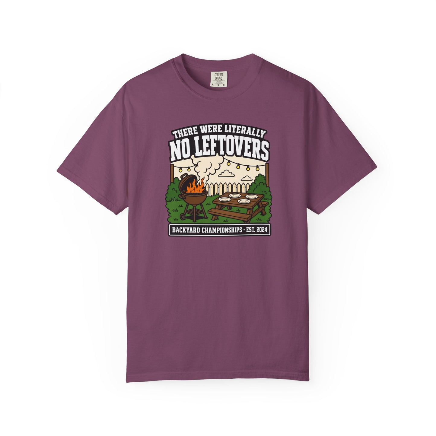 There Were Literally No Leftovers T-Shirt | Funny Backyard BBQ Graphic Tee