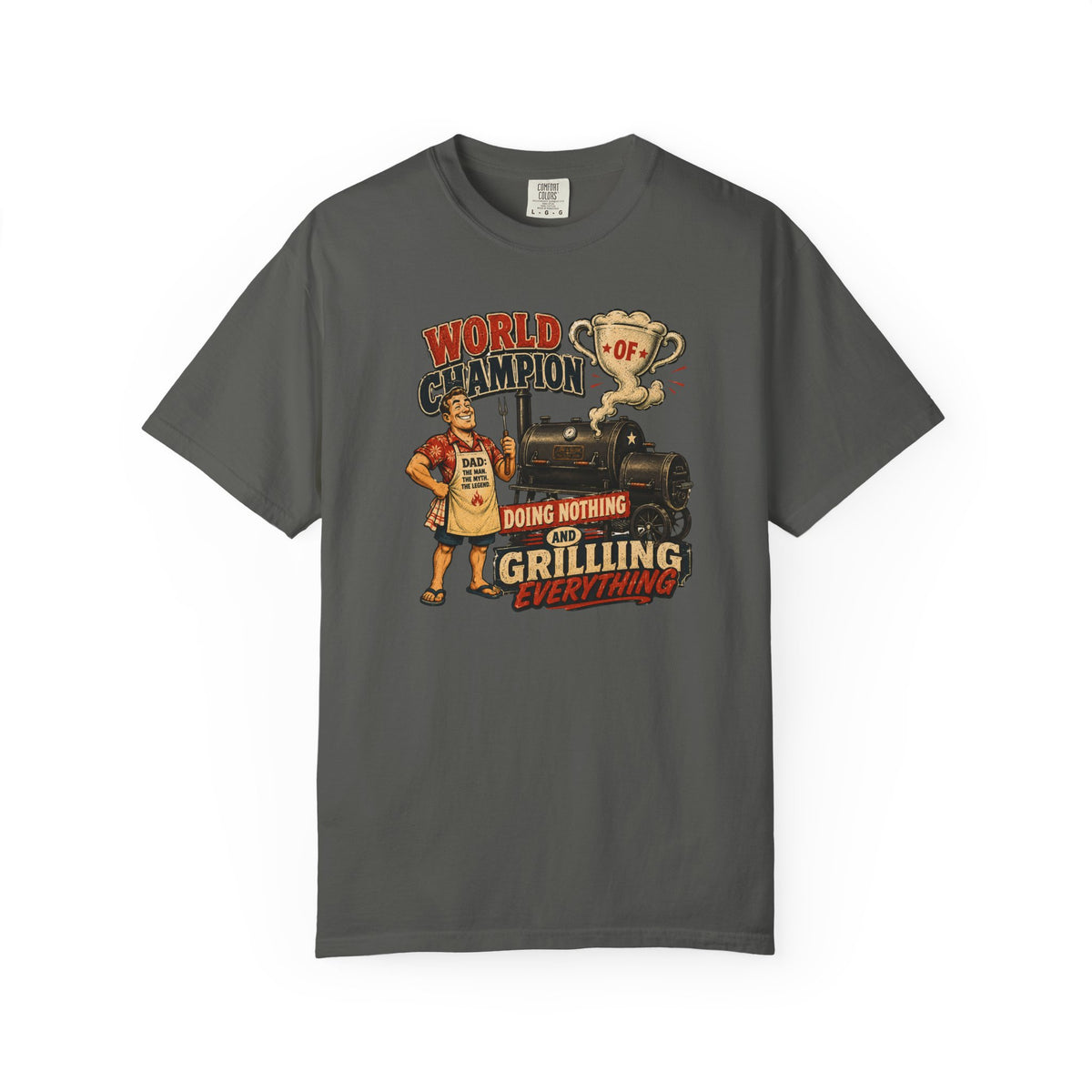 World Champion of Doing Nothing and Grilling Everything T-Shirt product mockup