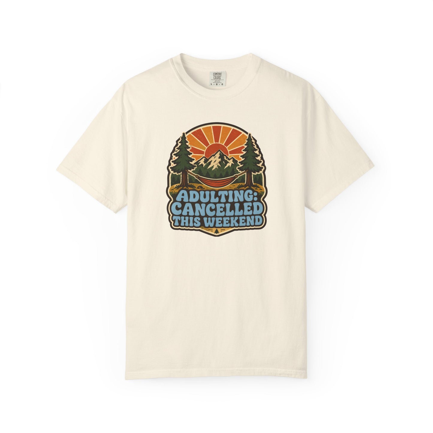 Adulting: Cancelled This Weekend T-Shirt | Retro Camping Graphic Tee