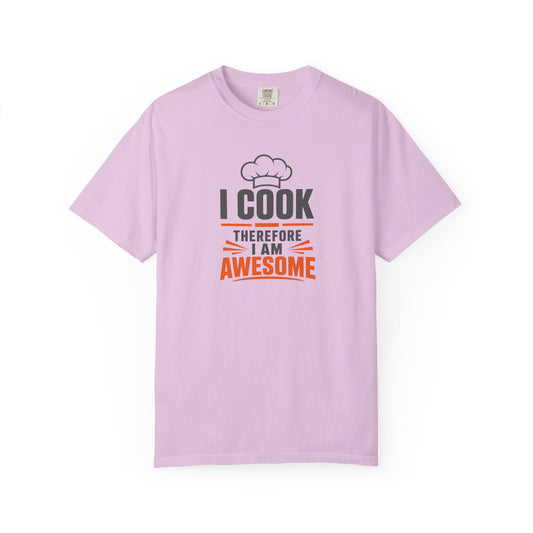 I Cook Therefore I Am Awesome T-Shirt product mockup